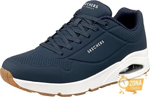 Skechers Uno Stand On Air, Zapatillas Hombre, Navy Durabuck Trim, 42 — 44,95 € (-43 %) en Amazon