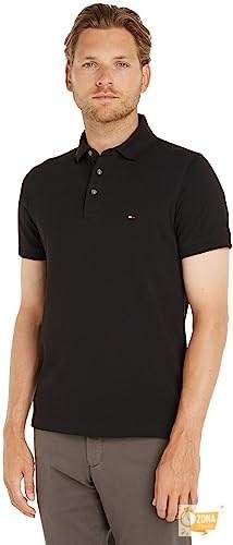 Tommy Hilfiger Polo de Manga Corta para Hombre 1985 Slim Fit, Negro… — 37,24 € -53%