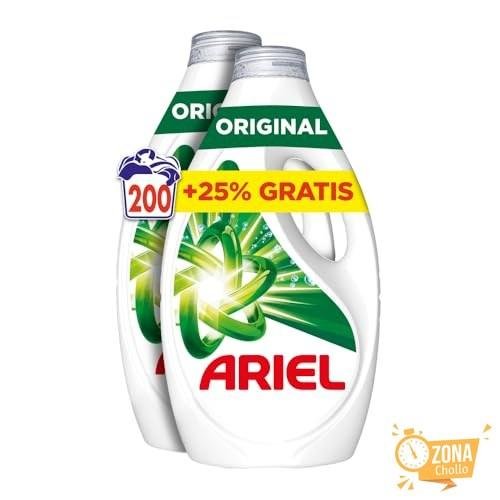 Ariel Detergente Lavadora Liquido, Original, 200 Lavados (4×50) — 36,99 € -36%