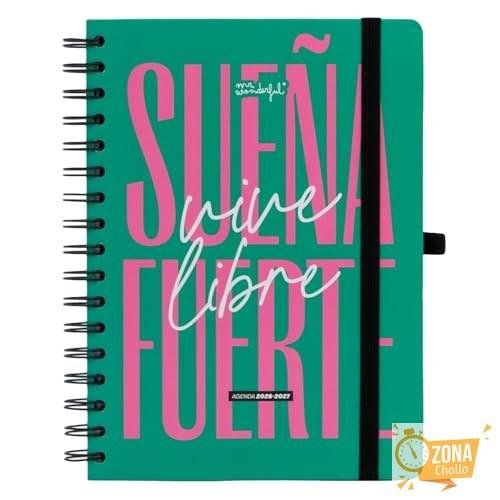 Mr. Wonderful Agenda escolar 2026 2027 Semanal 18 Meses con Pegatinas — 10,95 € (-50 %) en Amazon