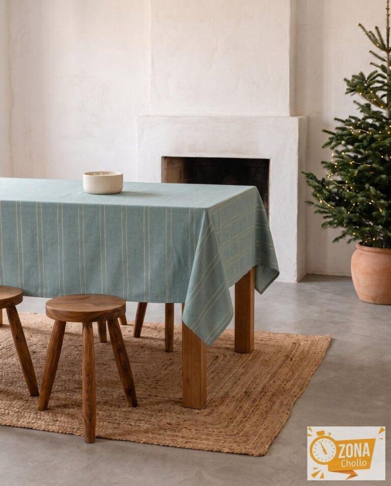 Mantel navidad doble rayas tejido — 11,95€ € -78%
