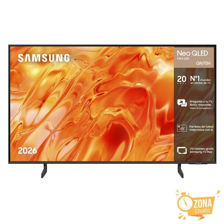 TV Neo QLED Mini LED 108cm (43″) Samsung TQ43QN70HAUXXC 4K Smart TV — 203,15 € (-66 %) en El Corte Inglés