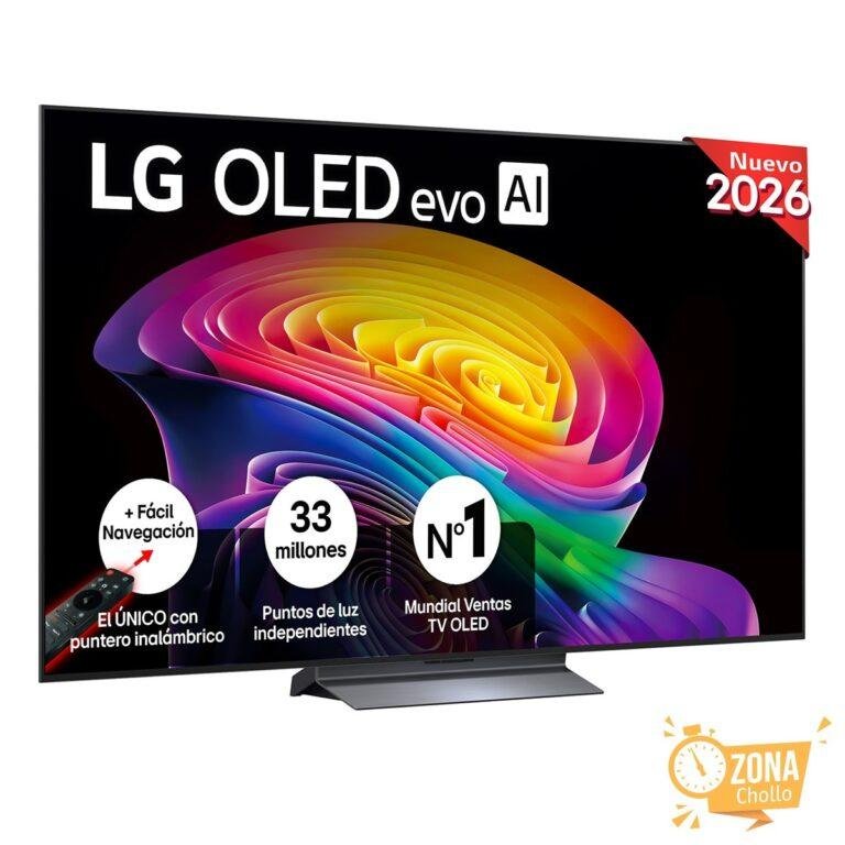TV OLED evo 164 cm (65″) LG OLED65C66LB 4K, Smart TV, AI, C6 — 917,15 € (-66 %) en El Corte Inglés