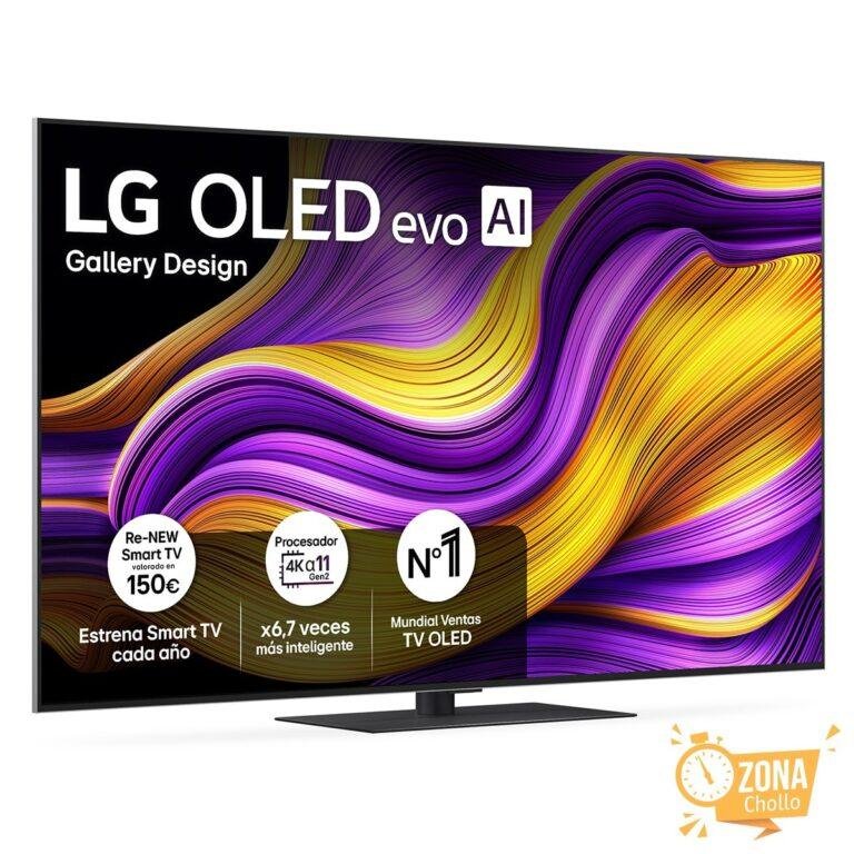 TV OLED evo AI G5 164cm (65″) LG OLED65G56LS, Smart TV 4K — 849,15 € (-75 %) en El Corte Inglés