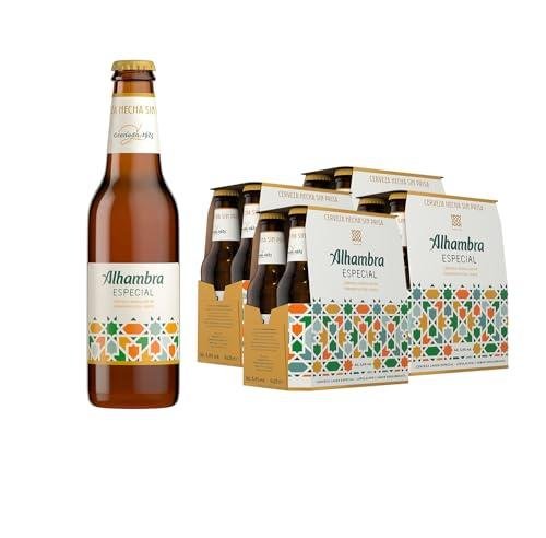 Alhambra Especial, Cerveza Lager, Pack 24 Botellas x 25cl