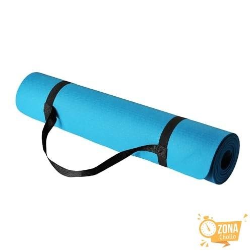 Amazon Basics Esterilla de yoga, TPE, de 0.6 cm de grosor con correa