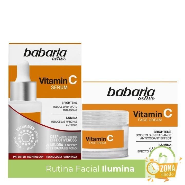 Babaria - Crema y Serum Vitamina C | Iluminador Facial | Unifica