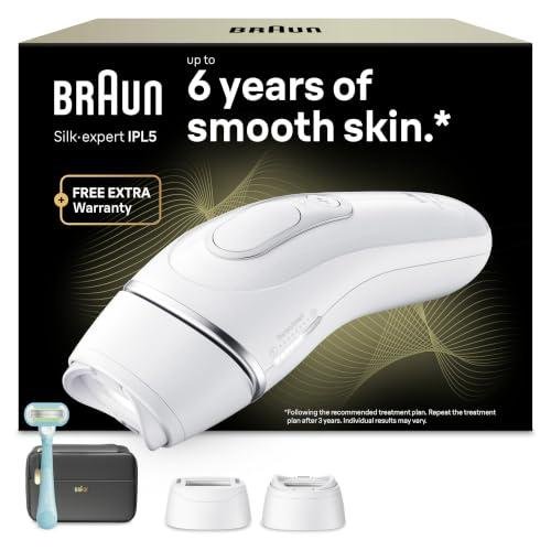 BRAUN DEPILADORA LUZ PULSADA SILK PL5234 BLANCO/PLATA