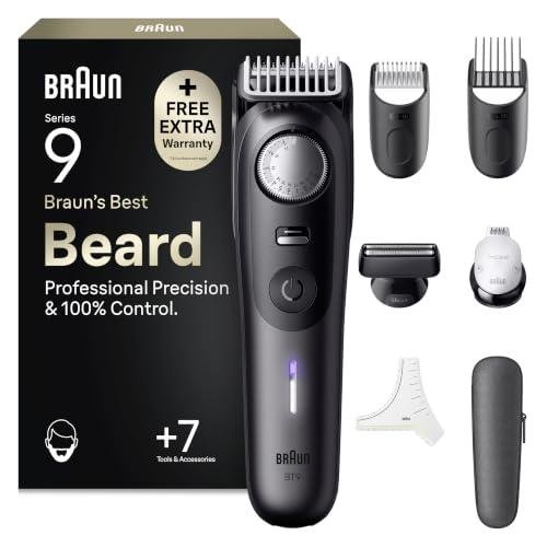 Braun Recortadora de Barba Hombre Series 9, BT9525, Titanio | Barbero
