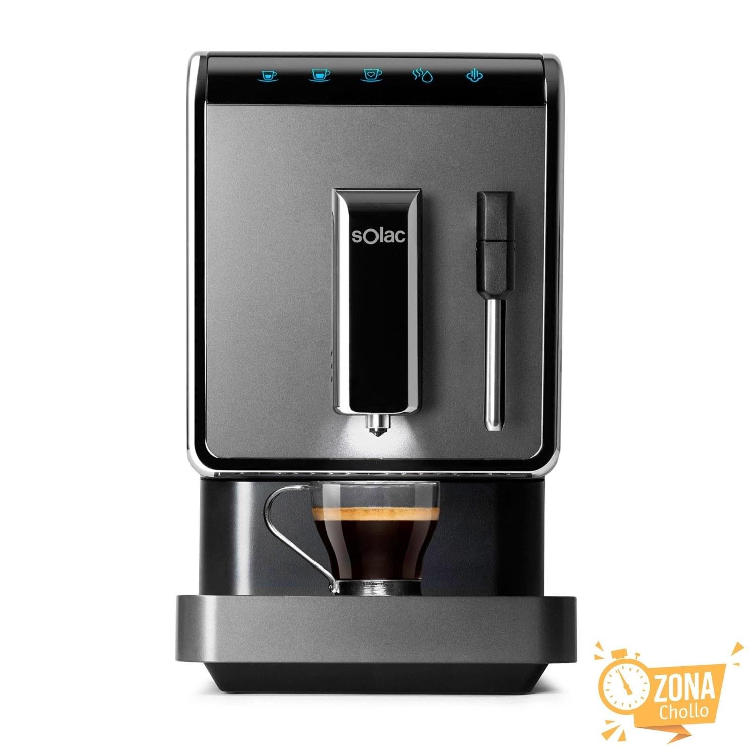 Cafetera espresso superautomática Solac CA4810 diseño compacto 19 Bar