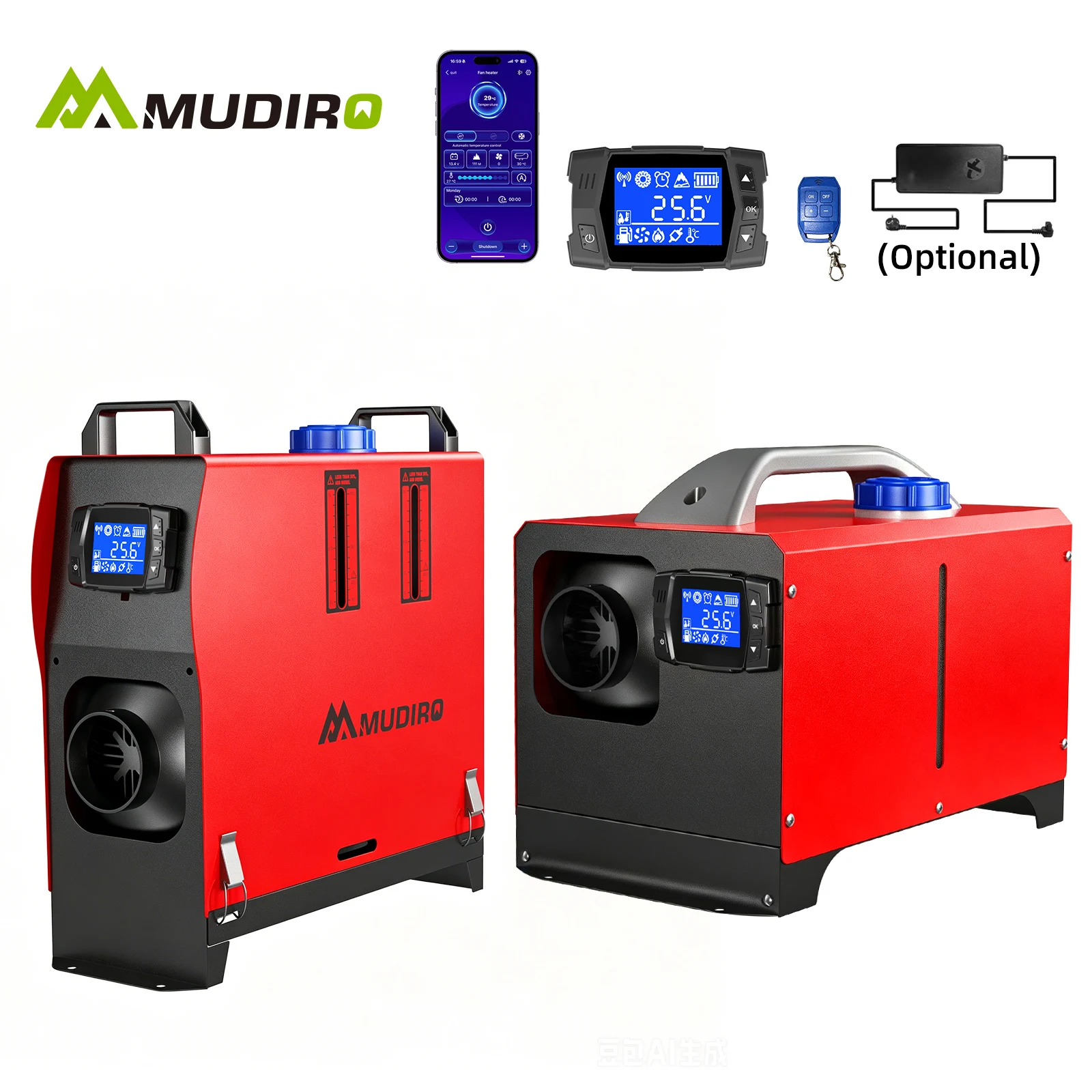 CALENTADOR DIÉSEL MUDIRO 8KW CON BLUETOOTH Y CONTROL REMOTO