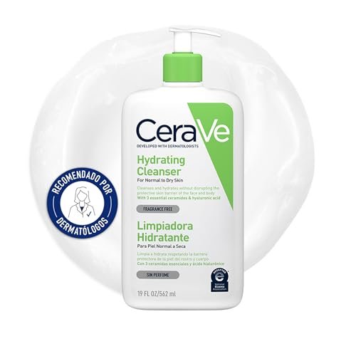 CeraVe, Hydrating Cleanser, Gel limpiador hidratante en crema, 473 ml