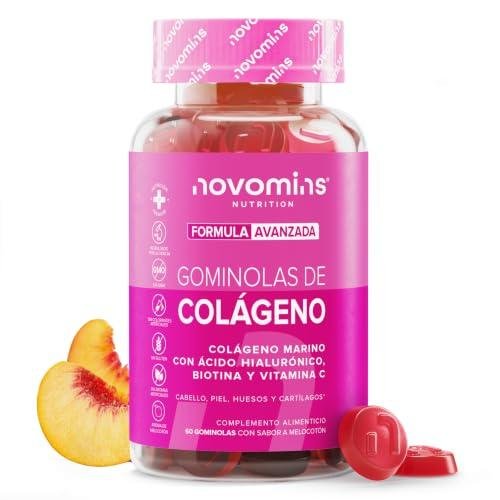 Colágeno Hidrolizado con Acido Hialuronico | 60 Gominolas | Novomins