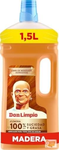 Don Limpio Detergente Friegasuelos Madera 1,5 l | PH Seguro En Suelos