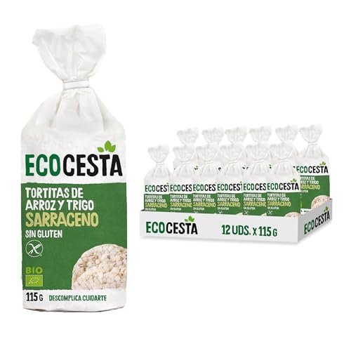 ECOCESTA Tortitas Arroz Integral y Trigo Pack de 12 X de 115 g