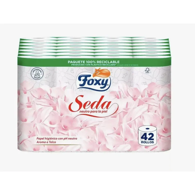 FOXY SEDA PAPEL HIGIÉNICO NEUTRO 42 ROLLOS 3 CAPAS