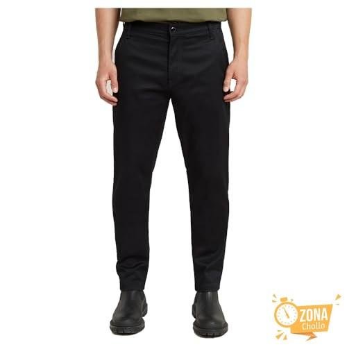 G STAR Pantalones Chinos Morry Tapered para Hombre, Negro (dk Black