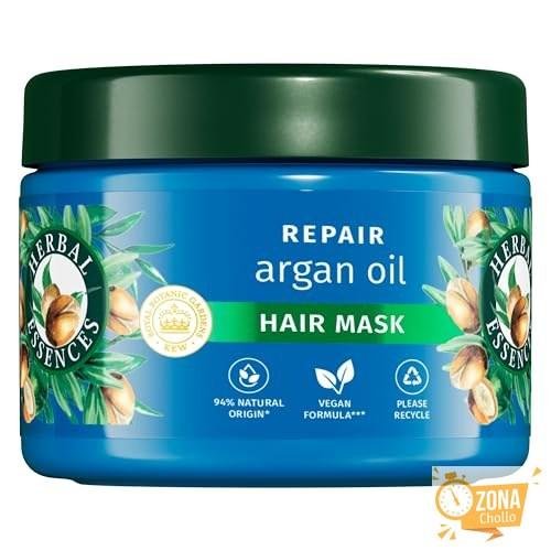 Herbal Essences Argán Mascarilla Reparadora para Pelo Dañado, Vegano