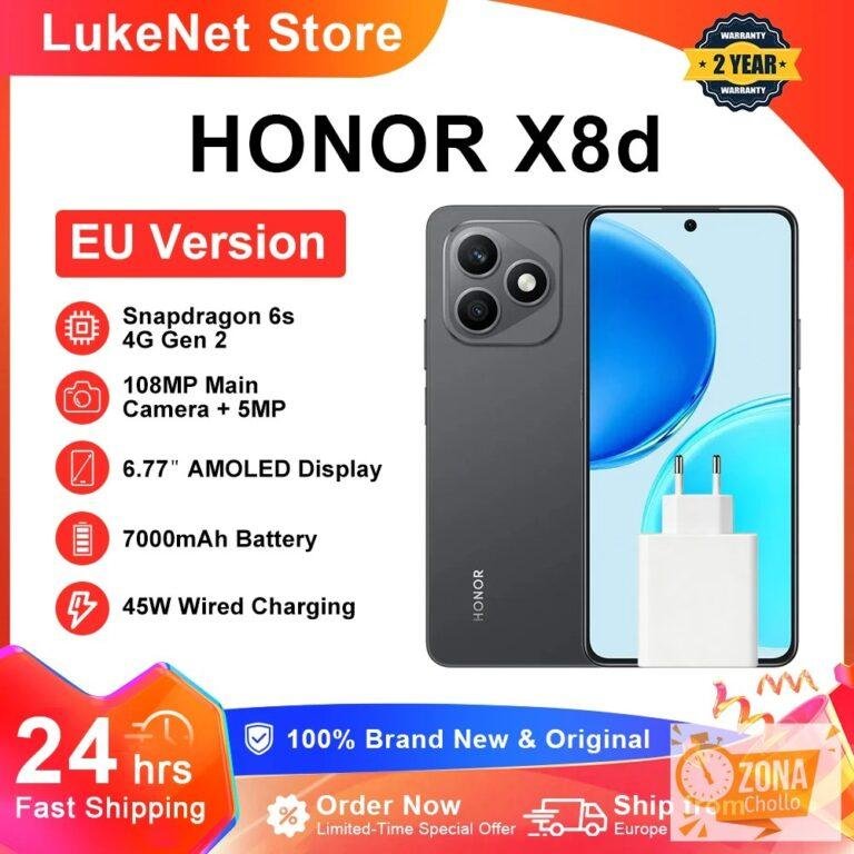 Smartphone HONOR X8d versión EU, Snapdragon 6s 4G Gen 2, pantalla — 214,61 € en AliExpress