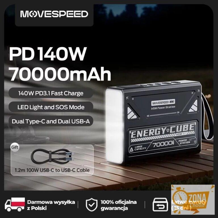 【CCC】MOVESPEED Z70 Pro Max Banco de energía de 140W y 70000mAh con… — 99,39 €