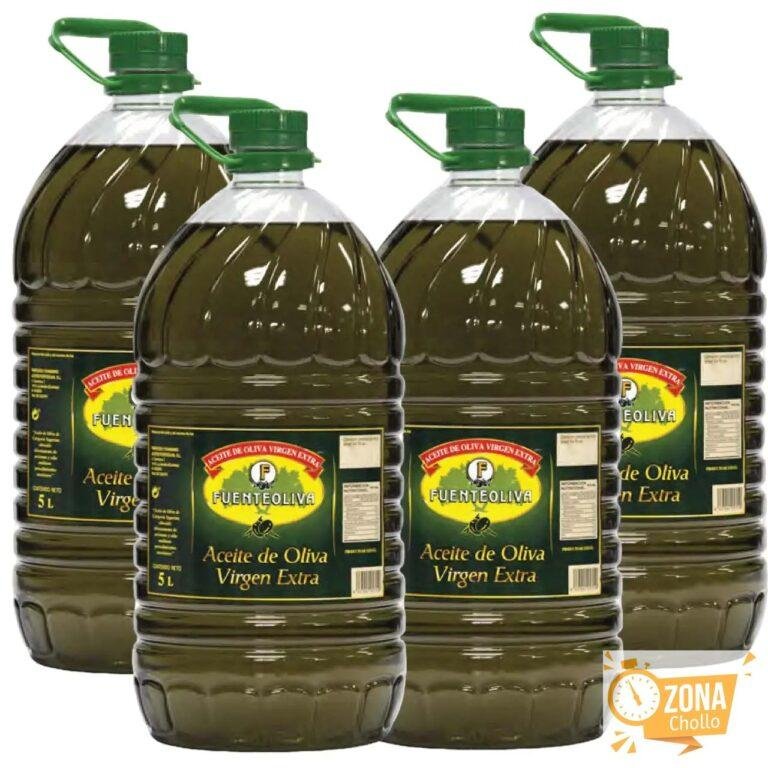 Pack de 4 botellas de Aceite de Oliva Virgen Extra 5 litros — 89,38 € en AliExpress