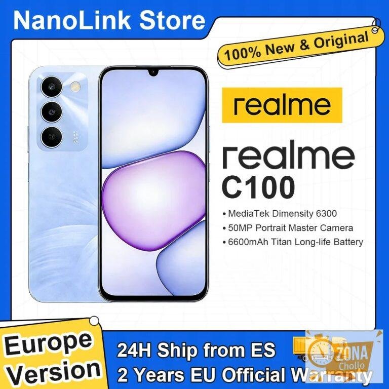 Teléfono Inteligente Original realme C100 5G, Versión EU, Batería de… — 166,46 €