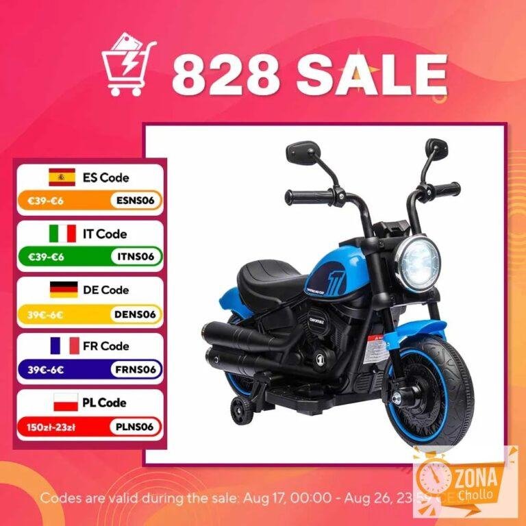 Moto Eléctrica para Niños de 18-36 Meses con Batería 6V Faro y Ruedas — 53,61 € en AliExpress