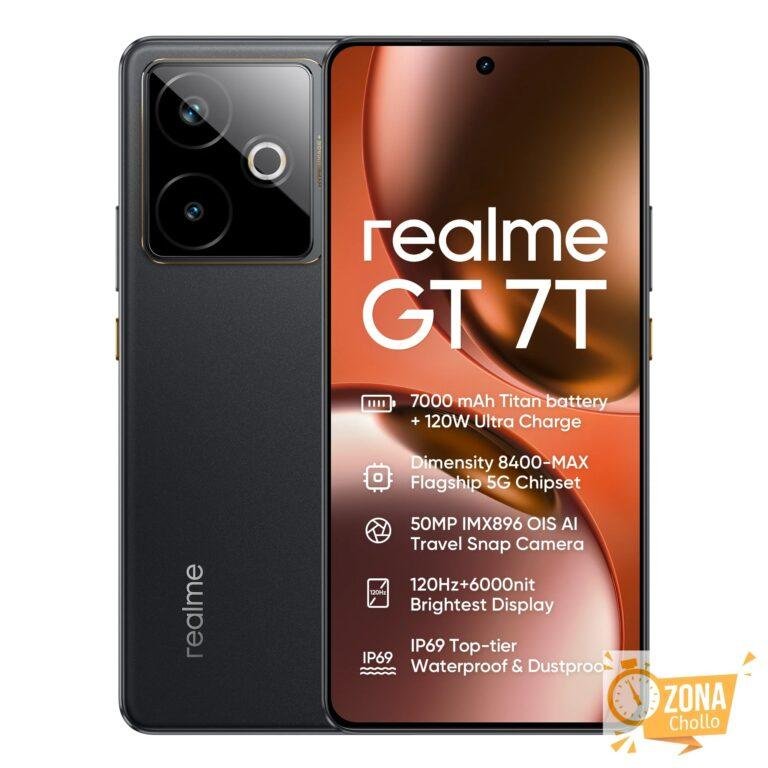 realme GT 7T 5G Smartphone con Chipset Dimensity 8400-MAX, Batería — 453,38 € en AliExpress