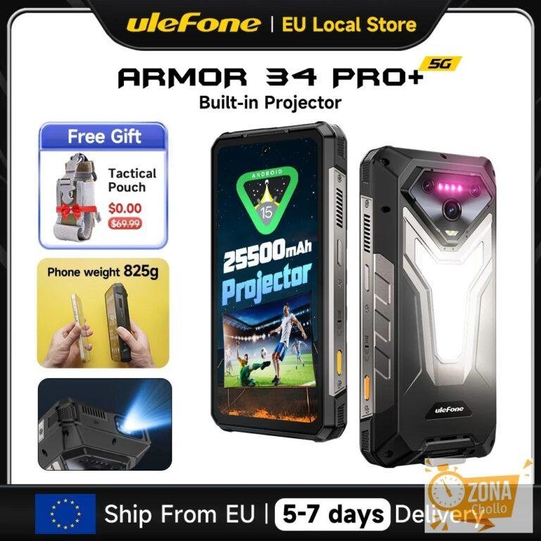 Ulefone Armor 34 Pro+ 5G AI Smartphone resistente 25500mAh Proyector… — 503,60 €