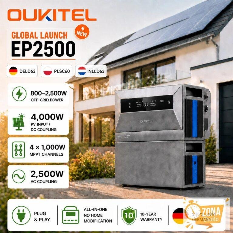 Sistema de Almacenamiento Solar para Balcón OUKITEL EP2500 Todo en… — 657,75 €