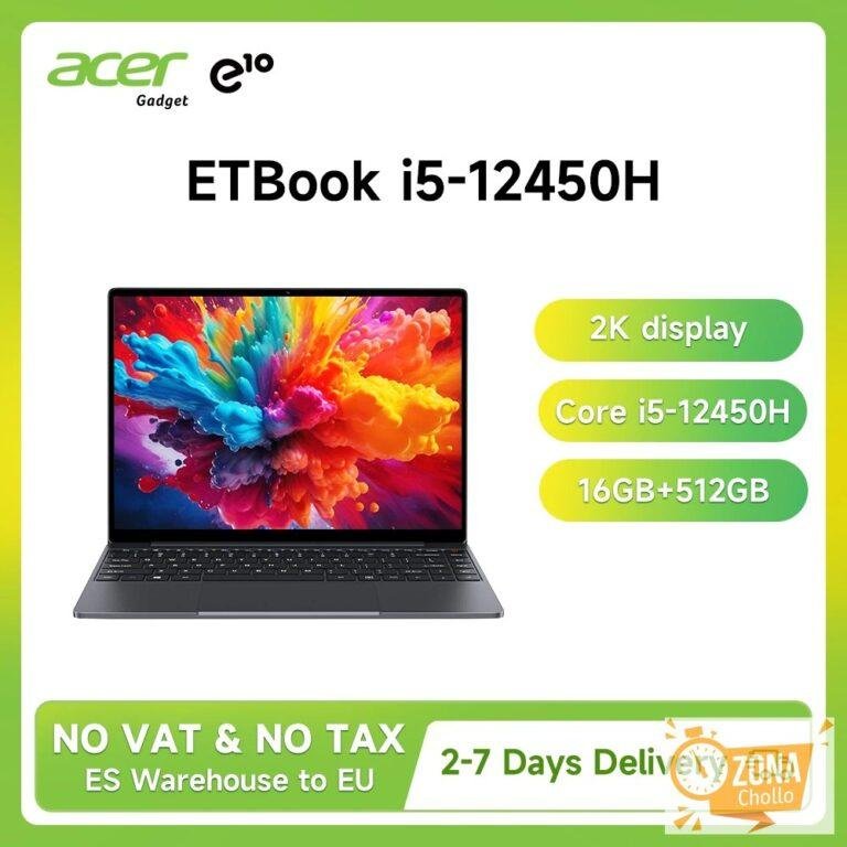 Portátil Acer Gadget E10 con procesador Intel Core i5-12450H, 16 GB… — 446,02 €