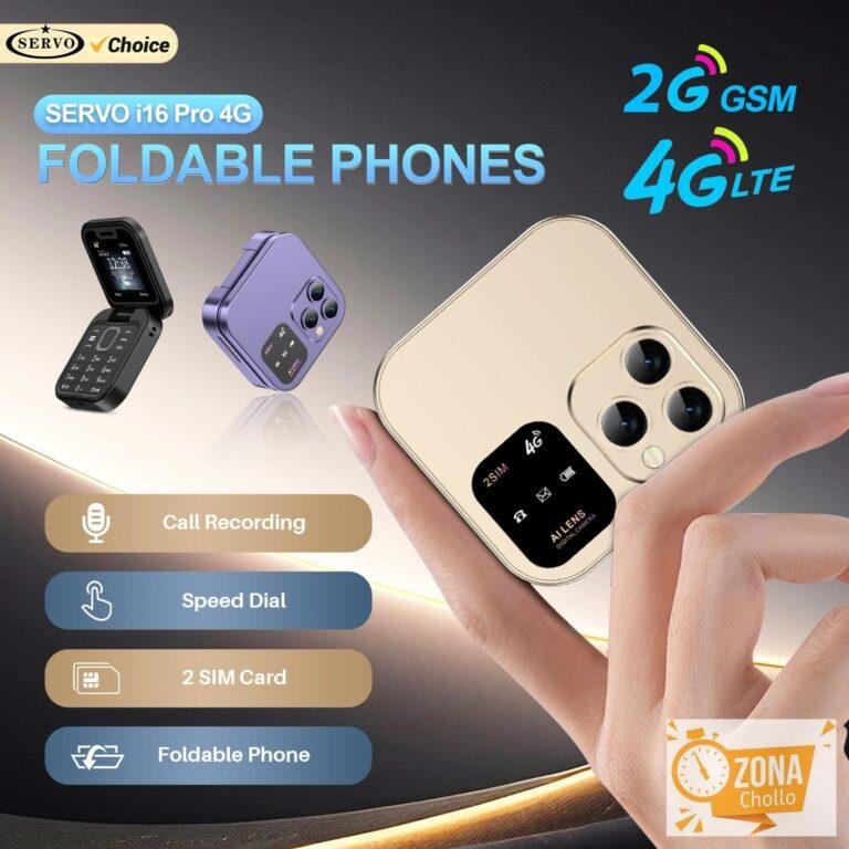 SERVO i16 Pro 2G GSM/4G LTE red pequeño teléfono móvil con tapa 2… — 24,79 €