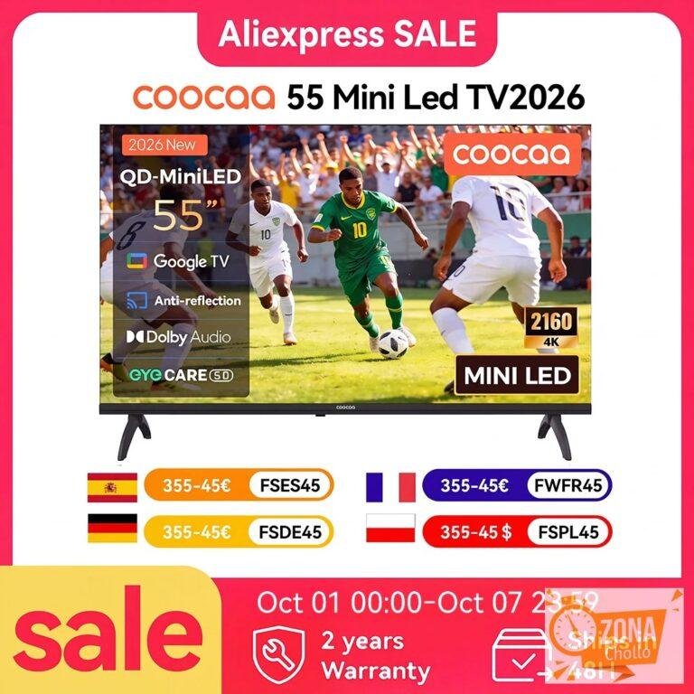 Coocaa TV Mini LED 4K de 55 pulgadas – 55CGNH70Z – Google TV – — 450.45 EUR € en AliExpress
