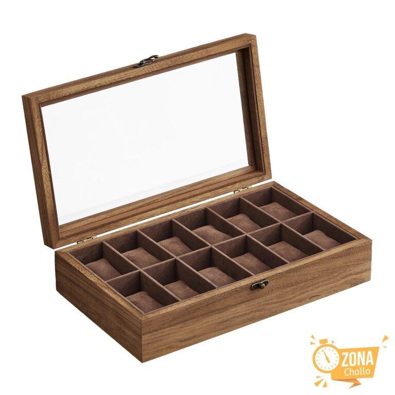 SONGMICS Caja para Relojes con 12 Compartimentos, Caja para Relojes — 20,94 € en AliExpress