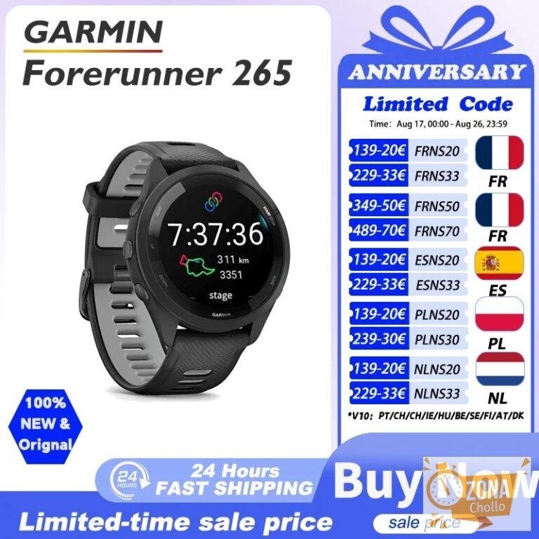 Garmin Forerunner 265, reloj deportivo Garmin con GPS — 247,51 € en AliExpress
