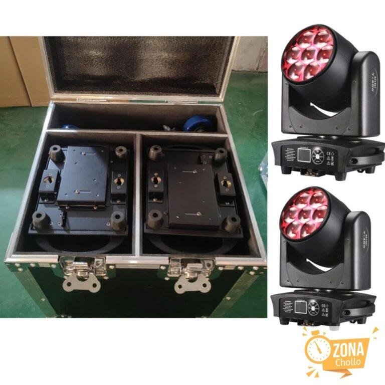 Flightcase + 2 uds LED 7X40w Mini luz de Zoom de lavado de ojos de… — 540,10 €
