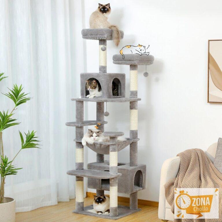 Árbol y torre grande para gatos de interior con postes para rascar — 60,69 € en AliExpress
