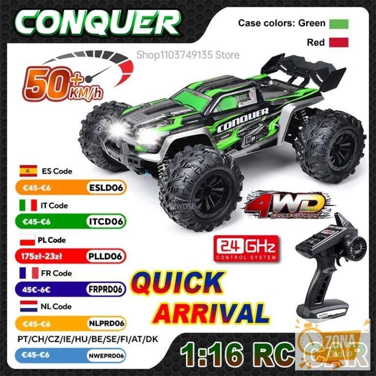 WLtoys 16102 1:16 Auto RC 4×4 de Alta Velocidad 50KM/H con Luces… — 66,39 €