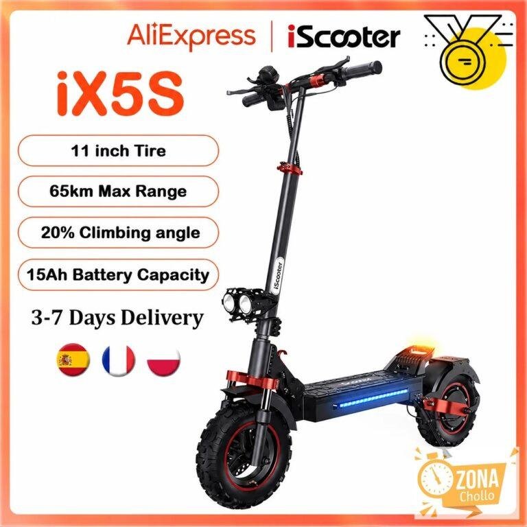 Patinete eléctrico iScooter iX5s de 15 Ah y 1000 W, potente — 430,96 € en AliExpress