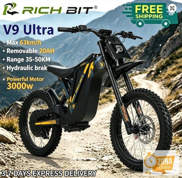 RICH BIT V9 Ultra, Bicicleta Eléctrica Todoterreno de 17», 3000W — 1288,00 € en AliExpress