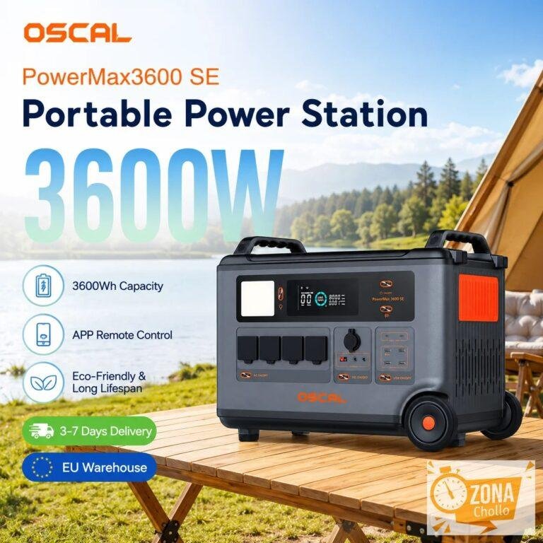 Estación de Energía Portátil OSCAL PowerMax3600-SE 3600W 3600Wh — 1107,46 € en AliExpress