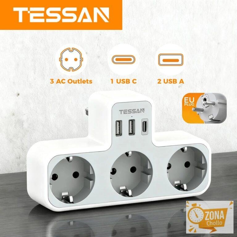 TESSAN Enchufe de pared con múltiples puertos USB estándar de la UE… — 13,19 €