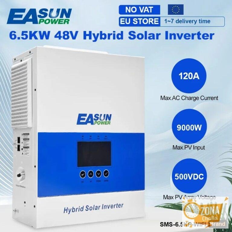 Inversor Solar Híbrido EASUN Parallel de 6.5KW, MPPT, Onda… — 297,79 €