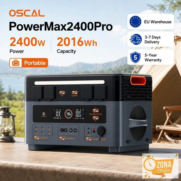 Estación de Energía Portátil OSCAL PowerMax 2400Pro 2400W 2016Wh — 837,44 € en AliExpress