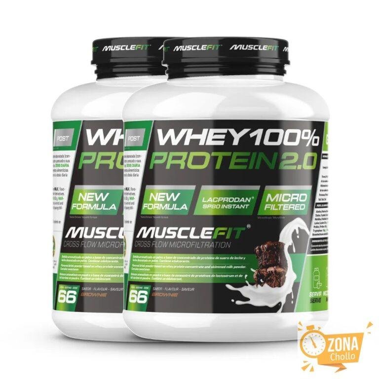 Pack 2 x Whey 100% Protein 2kg – MuscleFit│MUSCLECULT│Incremento de… — 131,82 €