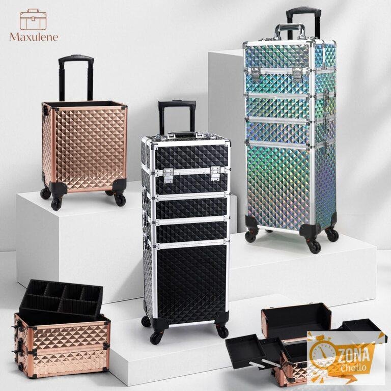 Maleta de maquillaje rodante 4 en 1 con ruedas, estuche para… — 90,99 €
