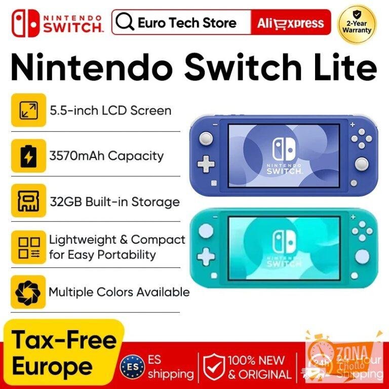 Nueva consola de juegos portátil Nintendo Switch Lite, ligera — 221.76 EUR € en AliExpress
