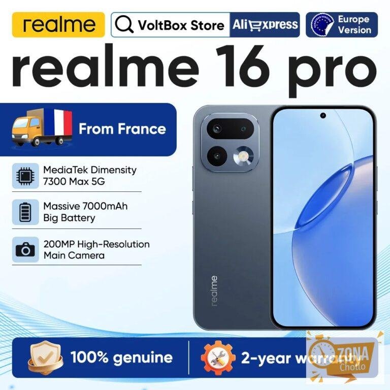 Teléfono Inteligente Realme 16 Pro 5G, Cámara de 200MP, Batería de… — 306,43 €