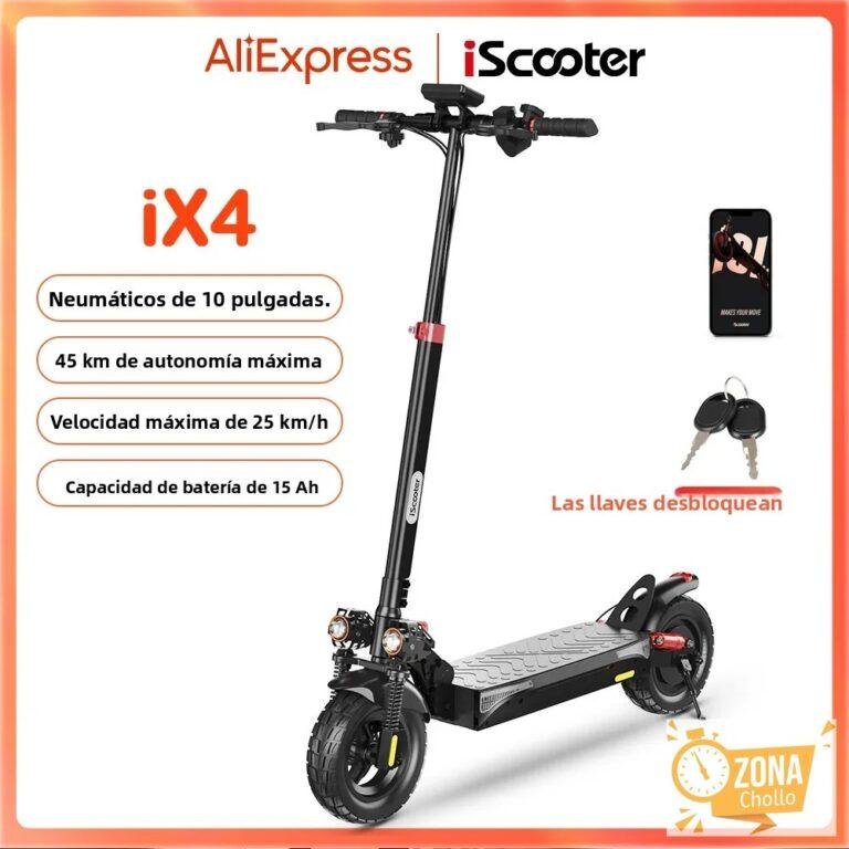 Trotineta eléctrica todoterreno iScooter iX4 10″, propulsión trasera — 380.25 EUR € en AliExpress
