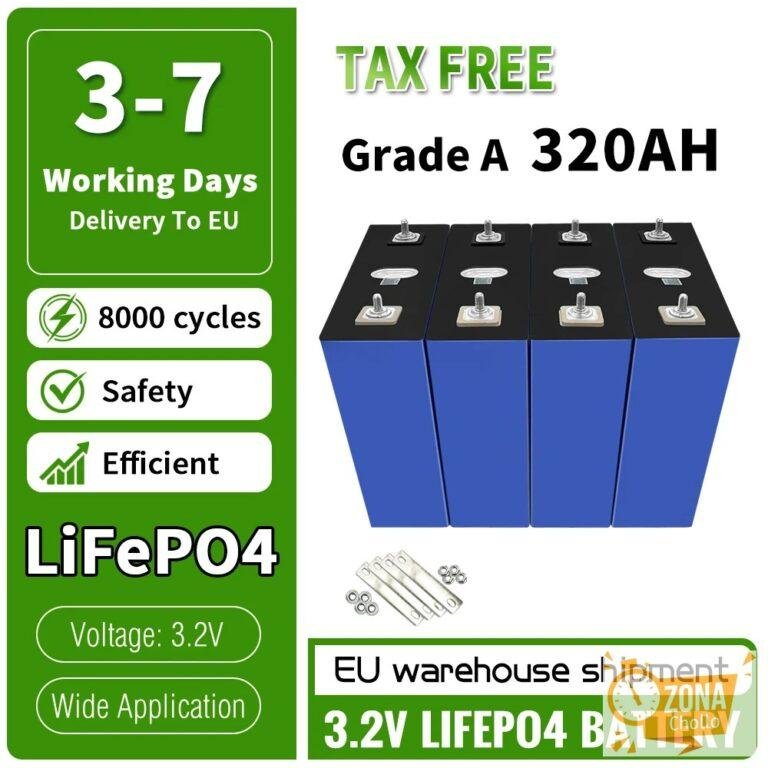 Batería Lifepo4 320AH 3.2V completamente nueva, 8000 ciclos… — 133,06 €